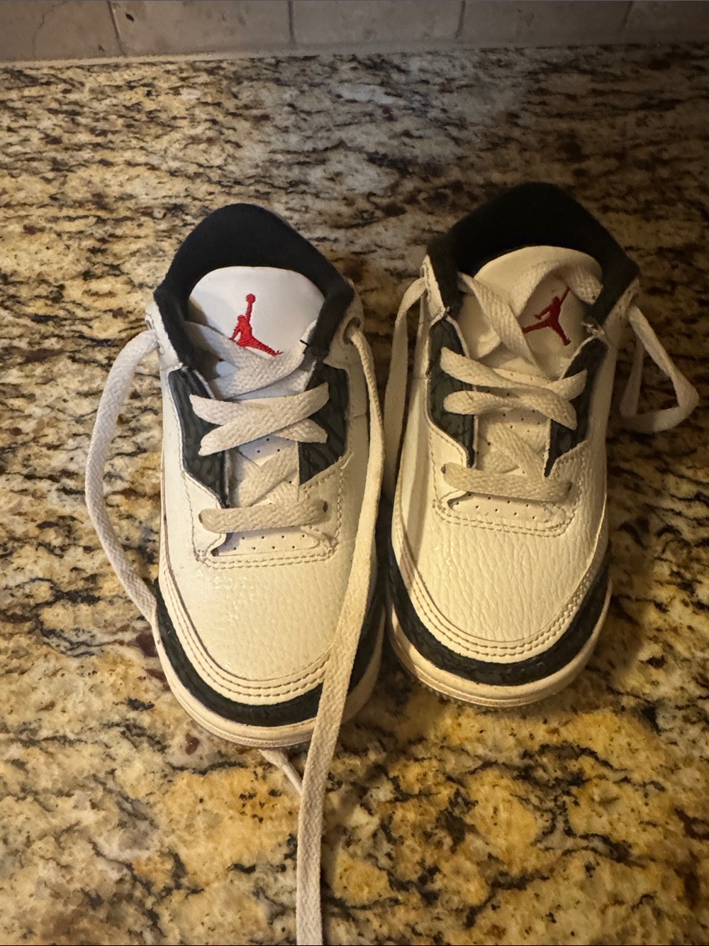 Jordan Kids White, Black and Red Jumpman Sneakers